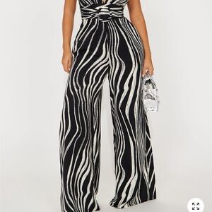 Fashion Nova Zebra Print Jumpsuit
